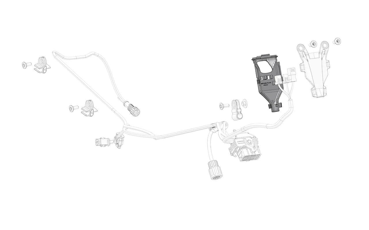Triple clamp connector holder