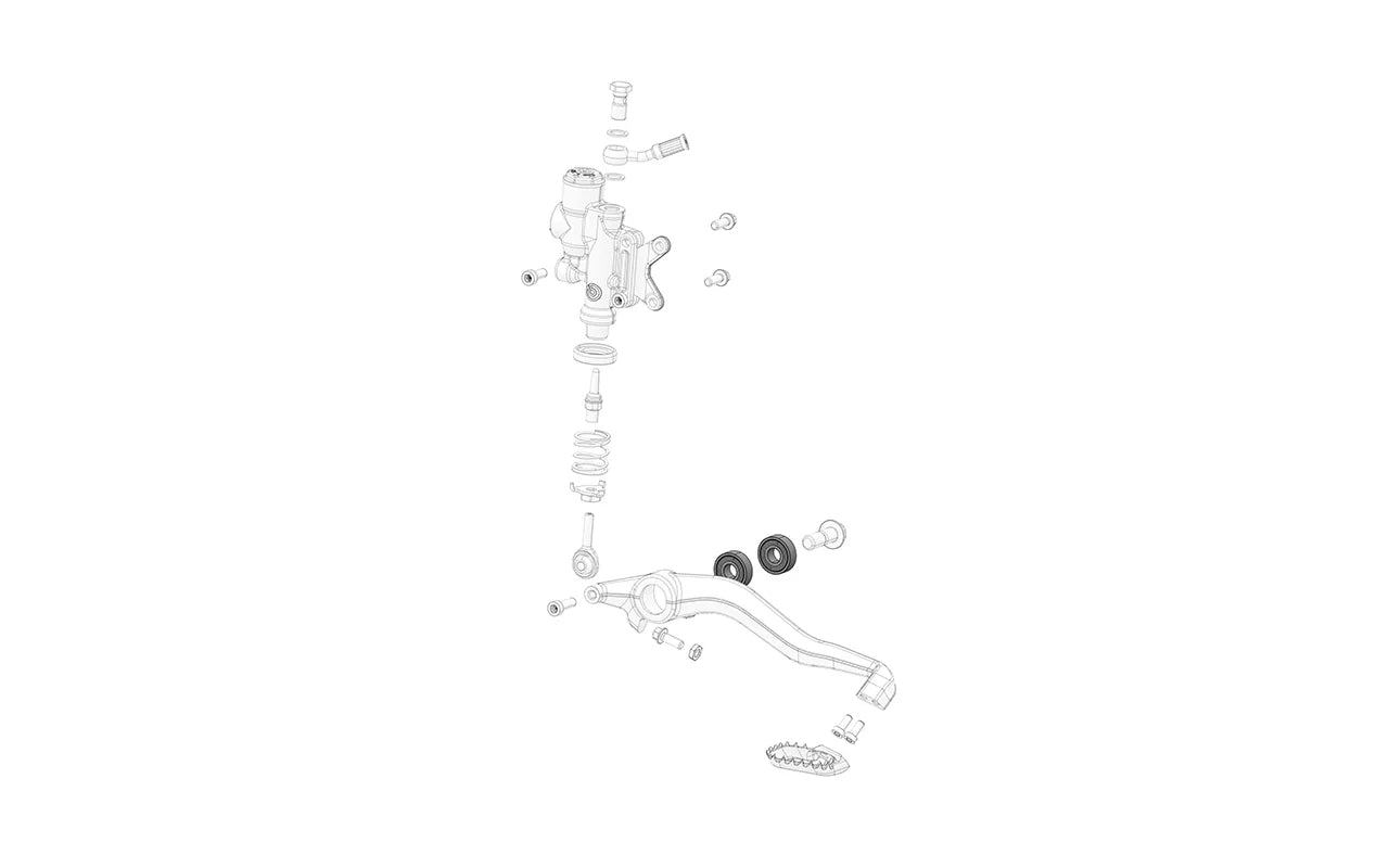 Rear foot brake lever bearing (1 unit)