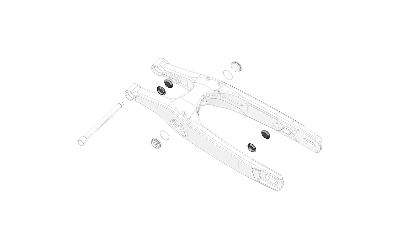 Cap rubber plug for swingarm