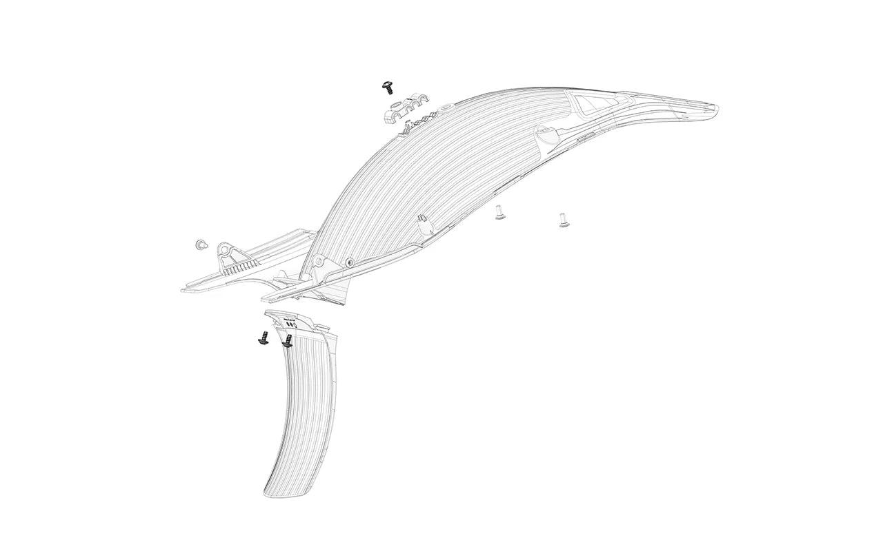 Cable bracket and mudflap screw (1 unit)