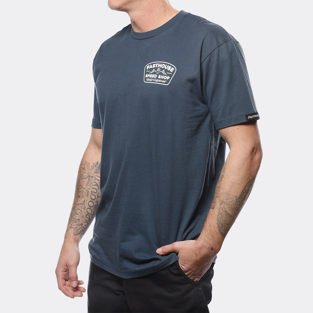 Wedged Tee - Indigo