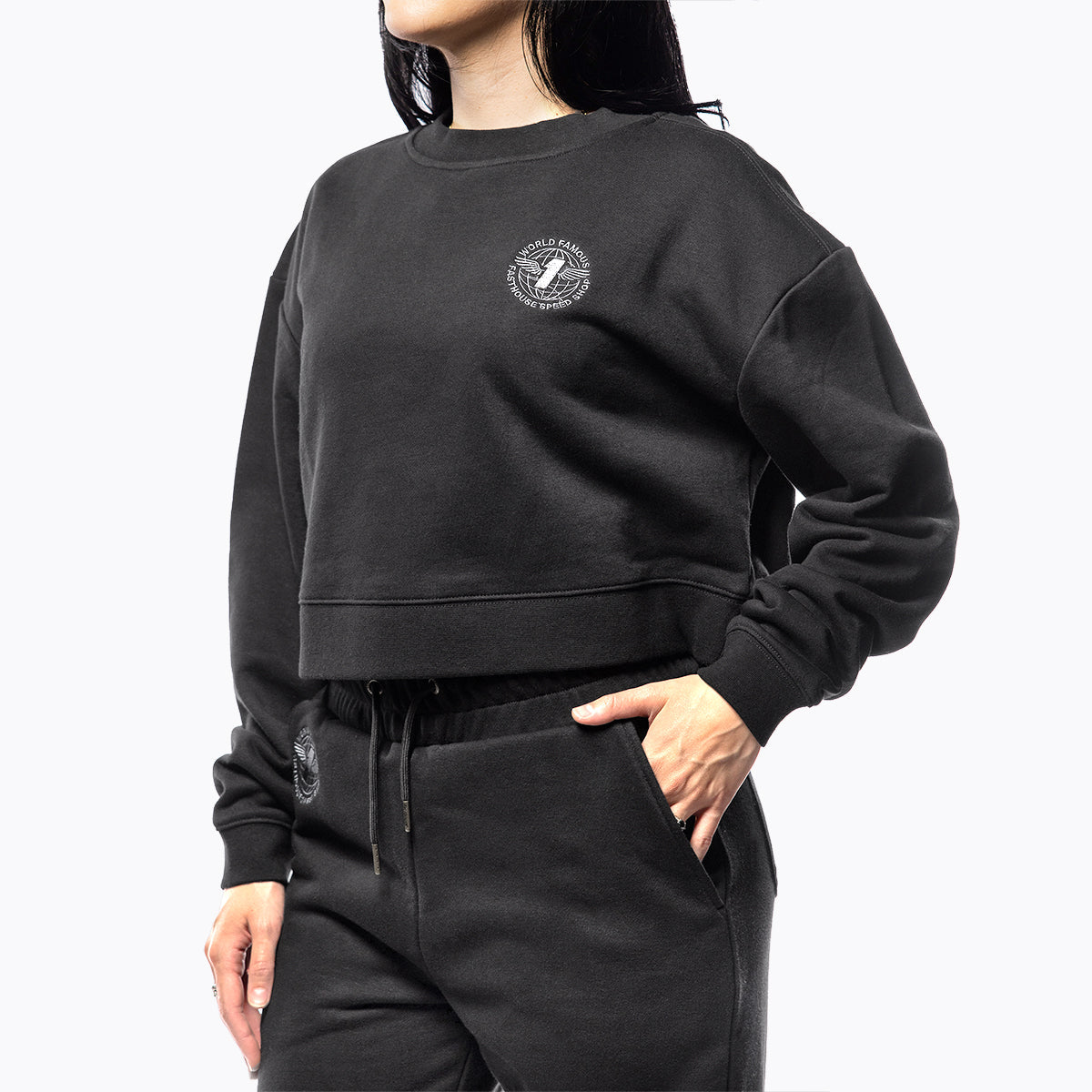 Renown Women's Crew Neck Crop Pullover