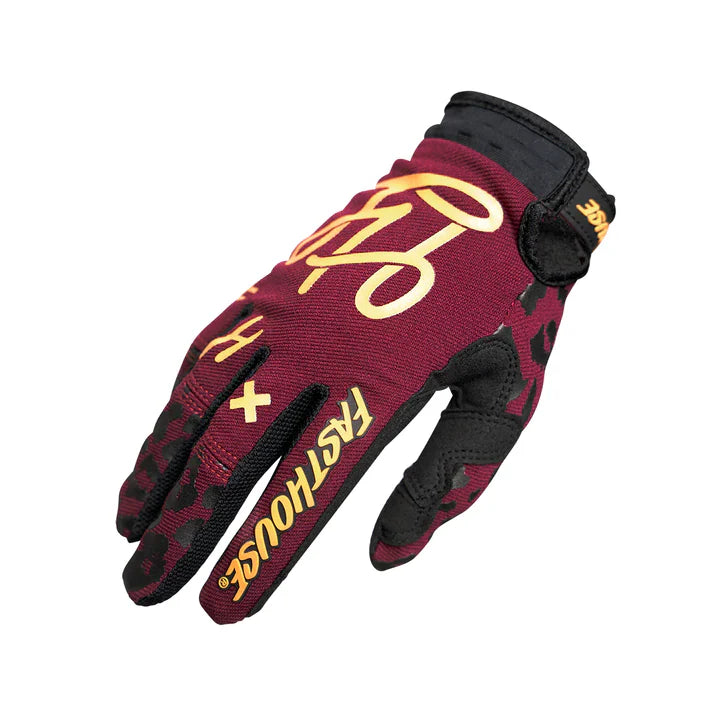 Speed Style Golden Girl's Glove - Maroon
