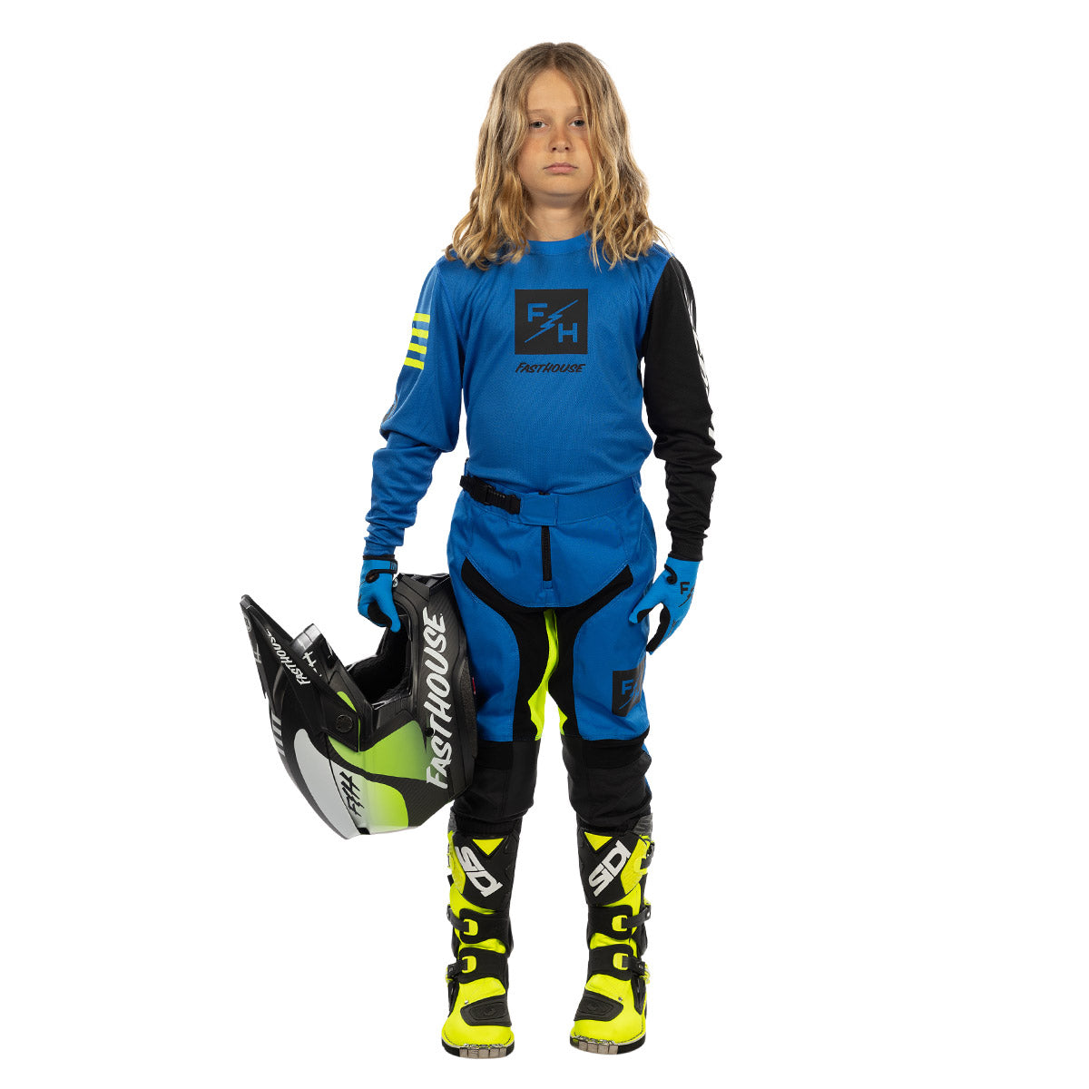 Carbon Echo Youth Pant - Electric Blue/High Viz