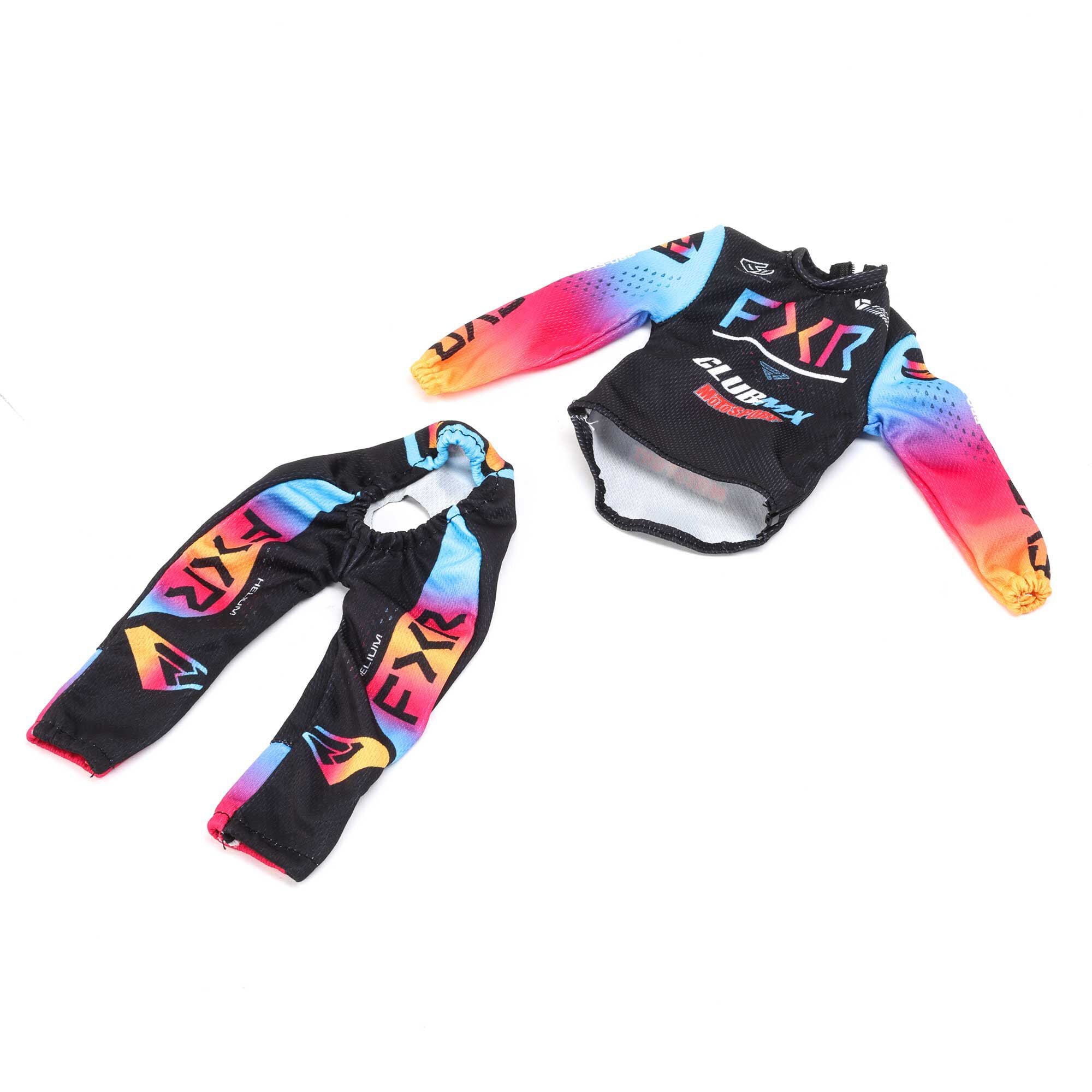 Rider wearing Club MX Promoto-MX Jersey Set in action on motocross track