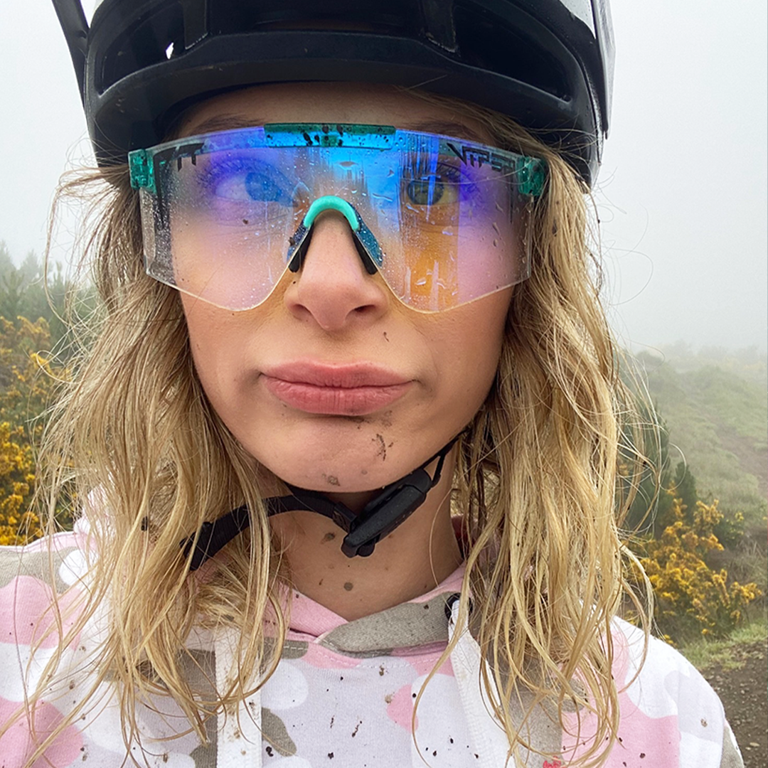 / Z87+ Blaster | Woman wearing a bike helmet wearing Pit Viper Sunglasses