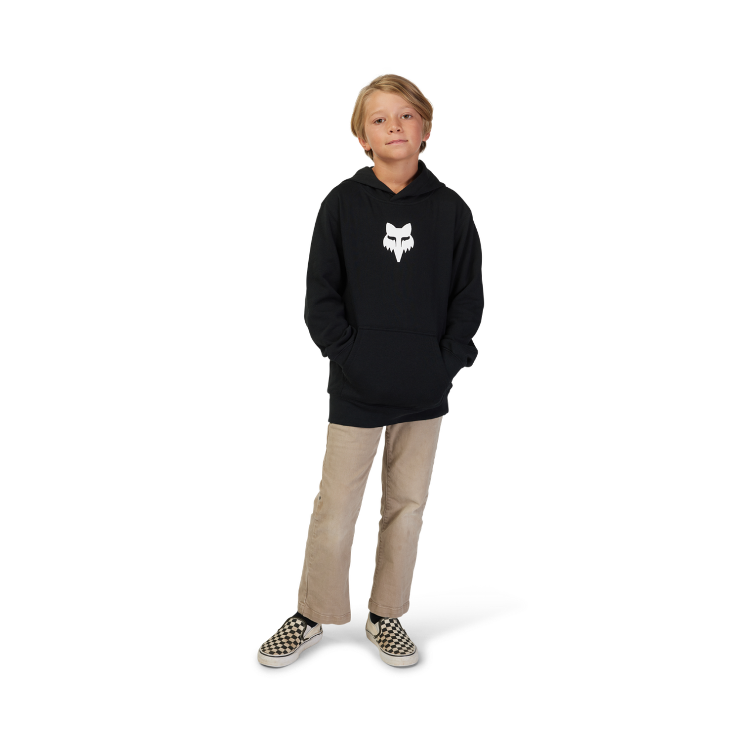 YTH FOX HEAD FLC PO - BLACK