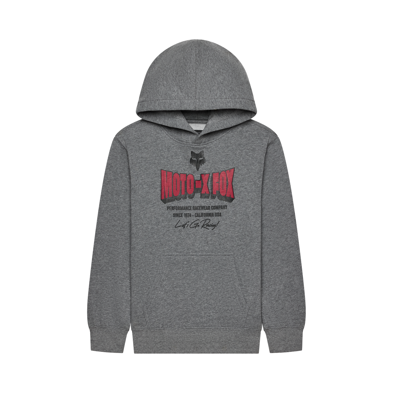 YTH GO RACE FLEECE PO - HEATHER GRAPHITE