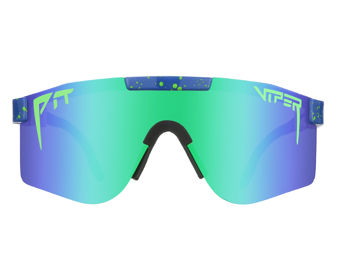 The Leonardo Polarized Double Wide sunglasses showcasing sleek frame and lenses with outdoor reflection