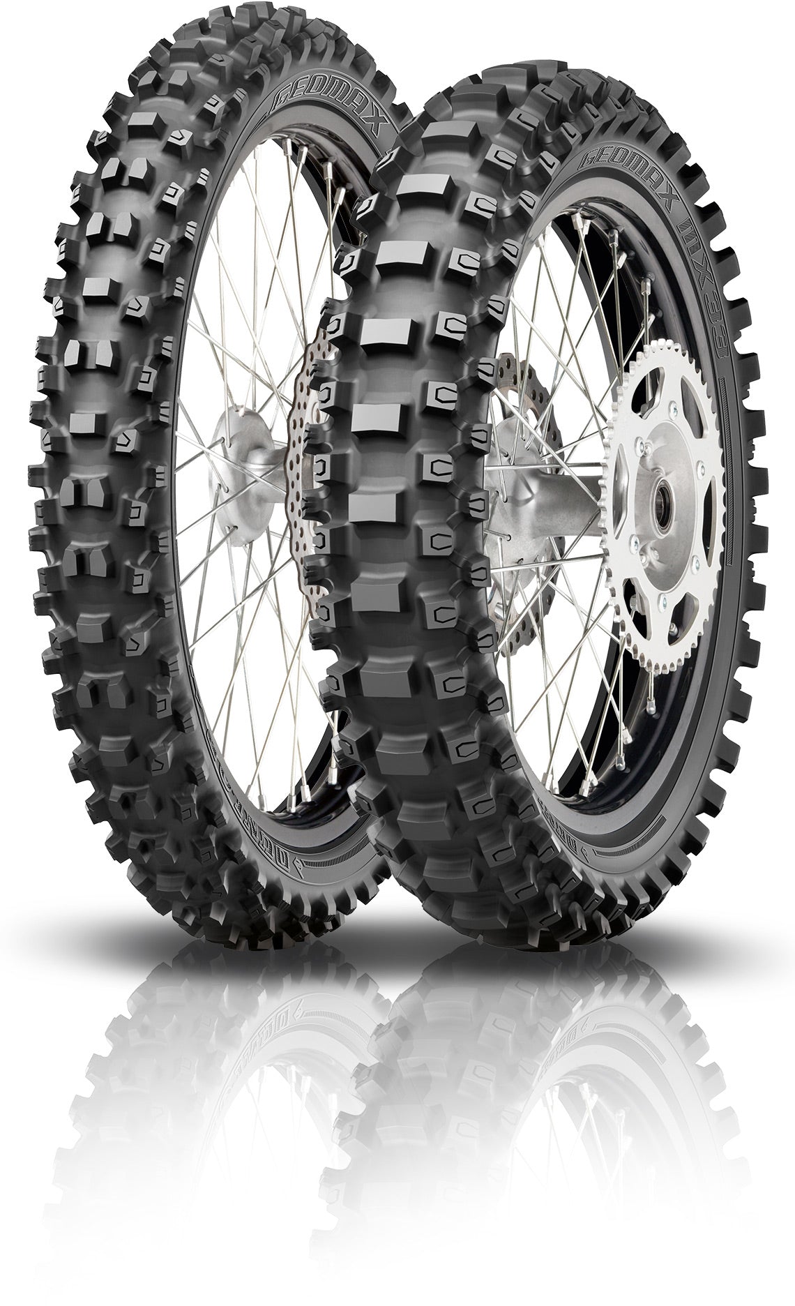 Dunlop Rear Tyre 100/90-19 GEOMAX MX33 on white background