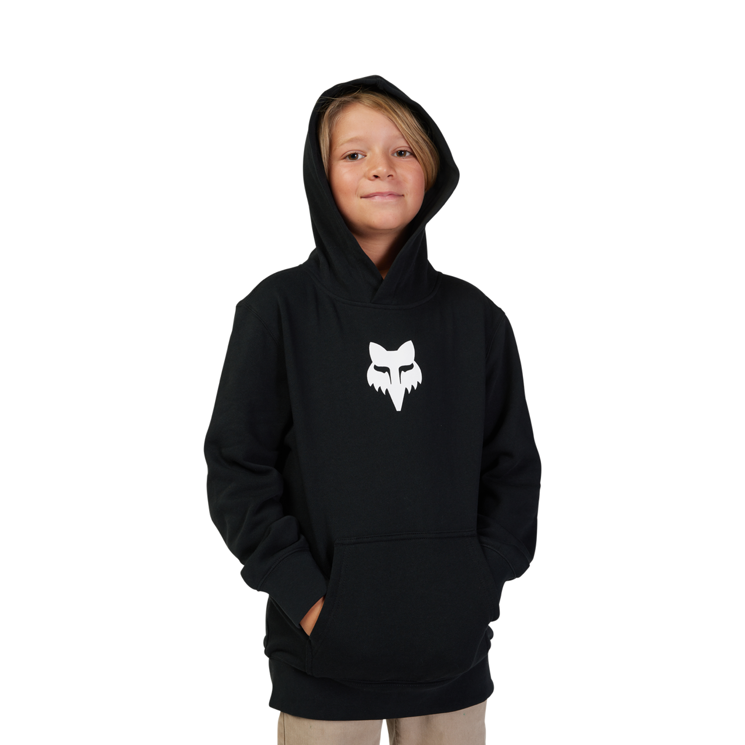 YTH FOX HEAD FLC PO - BLACK