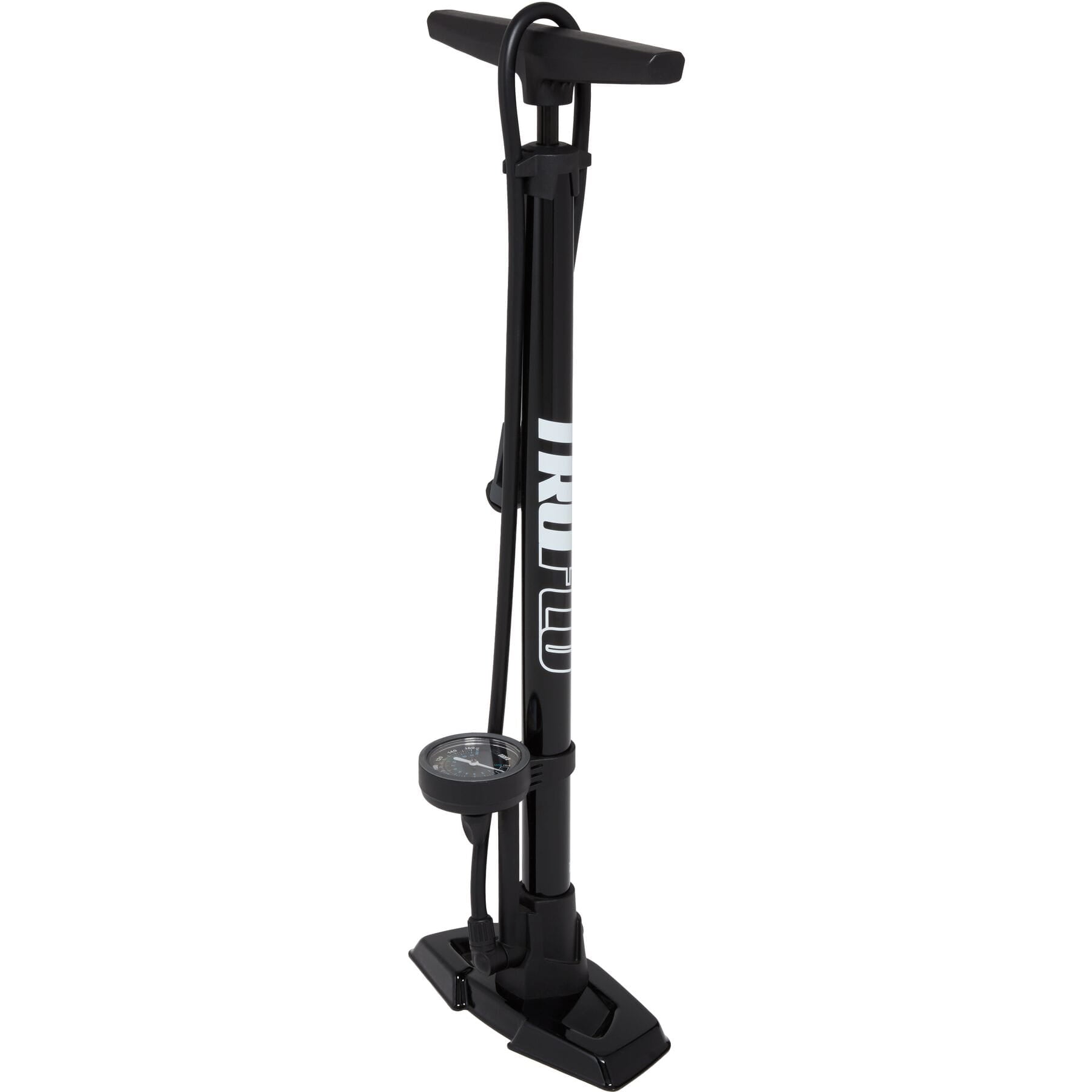 Easitrax 4 black floor pump positioned against a white background