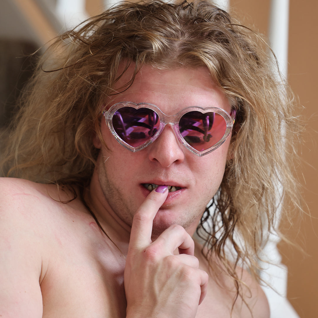 / Pink | Man posing in The Rainbow Jellies Admirer from Pit Viper Sunglasses