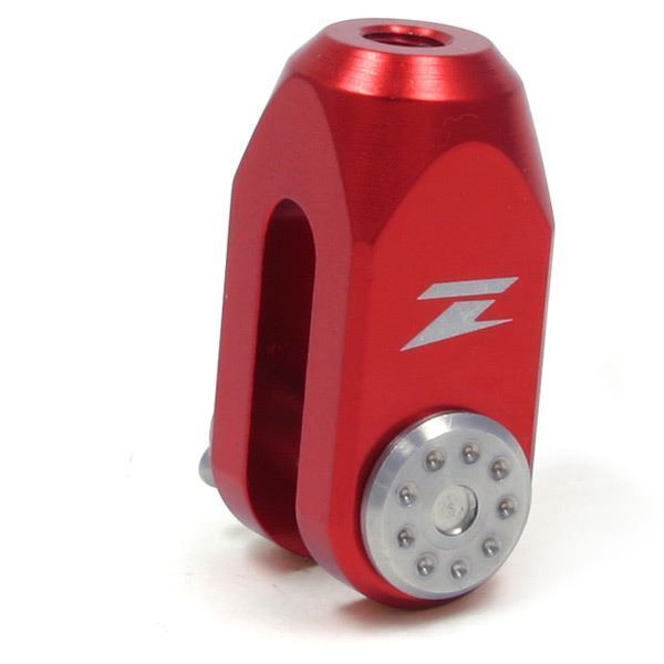 Rear brake clevis for KX/RM/DRZ400 in red color