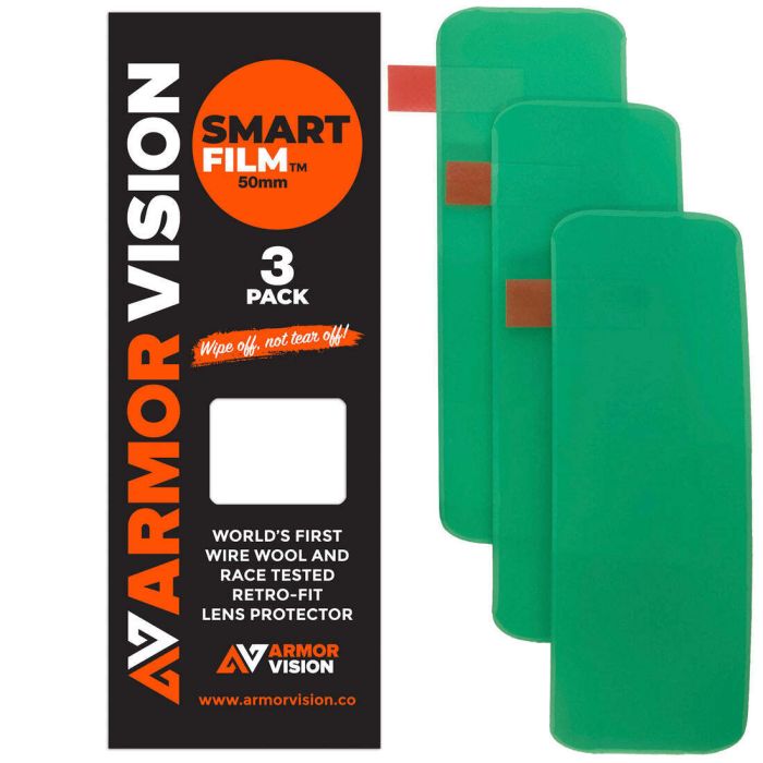 Pack of 3 Armour Vision Smart Film Screen Protectors, 36mm and 50mm, in packaging