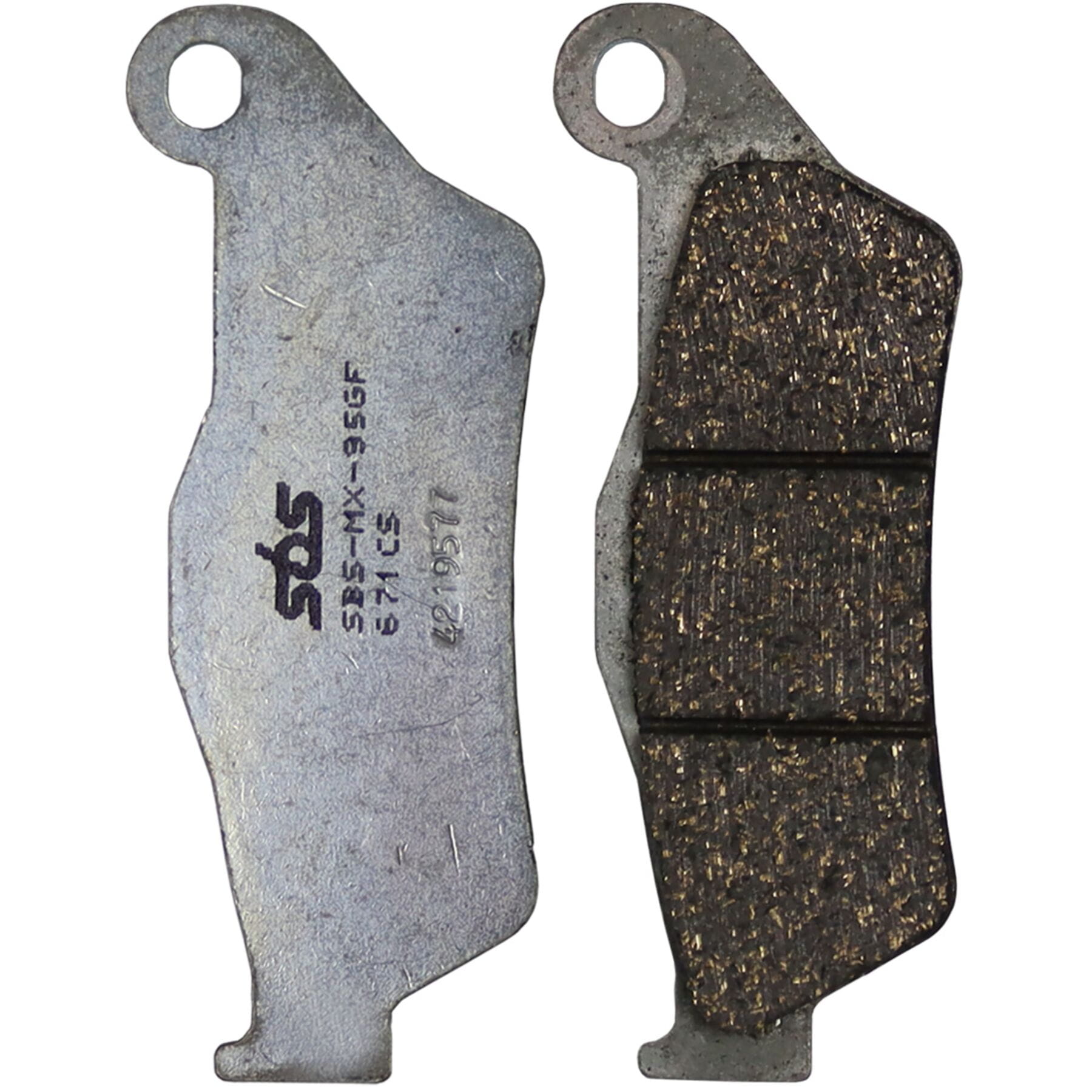 574CS Off-road brake pad kit in Carbon Silver color, showcasing the components in the kit and highlighting its durable design.