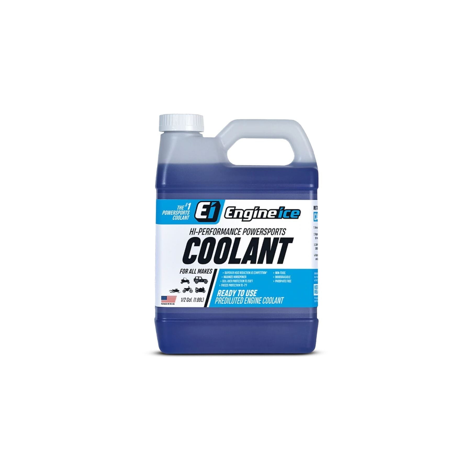 Hi-Performance Engine Coolant 1/2 Gallon Pack of 4 - High-quality automotive coolant for optimal engine temperature regulation and protection.