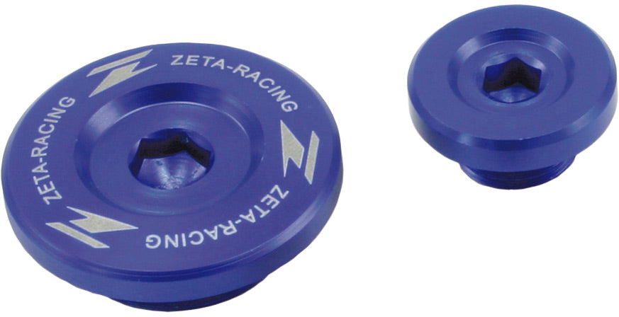 Blue engine plugs compatible with YZF250 (2014-2022), YZF450 (2014-2022), WRF250 (2015-2020), and WR450F (2016-2022) motorcycles.