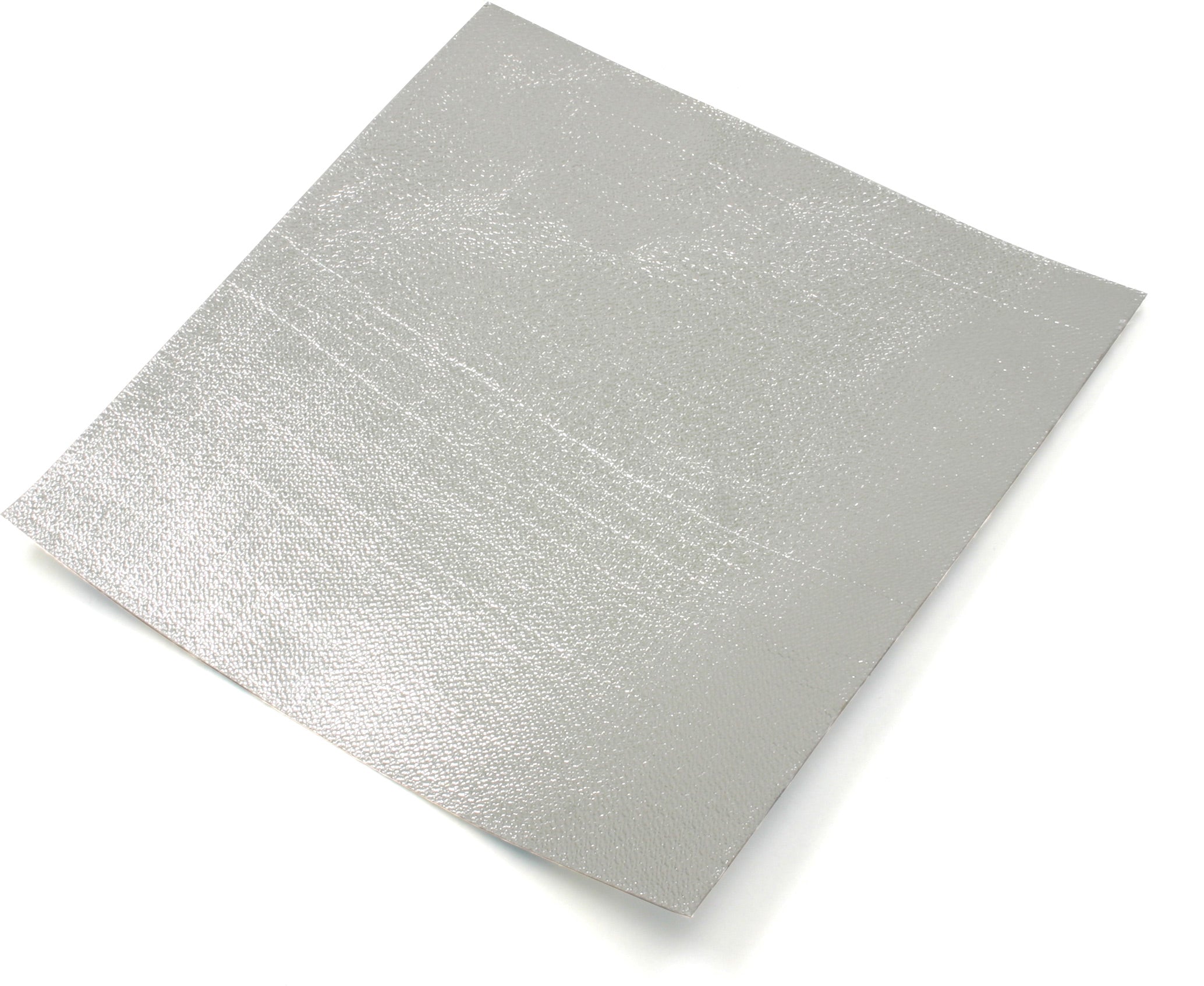 Adhesive sticky back heat shield sheet installed in automotive application