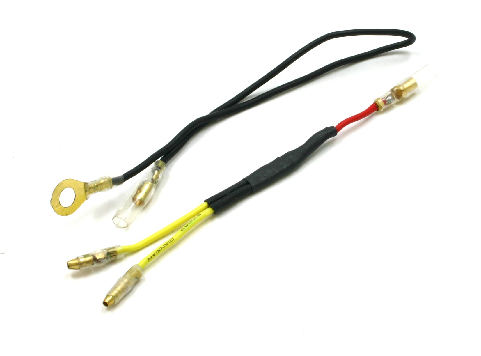 Moto LED indicator wiring kit for motorcycles, featuring high-quality connectors and durable wiring for easy installation and enhanced visibility.