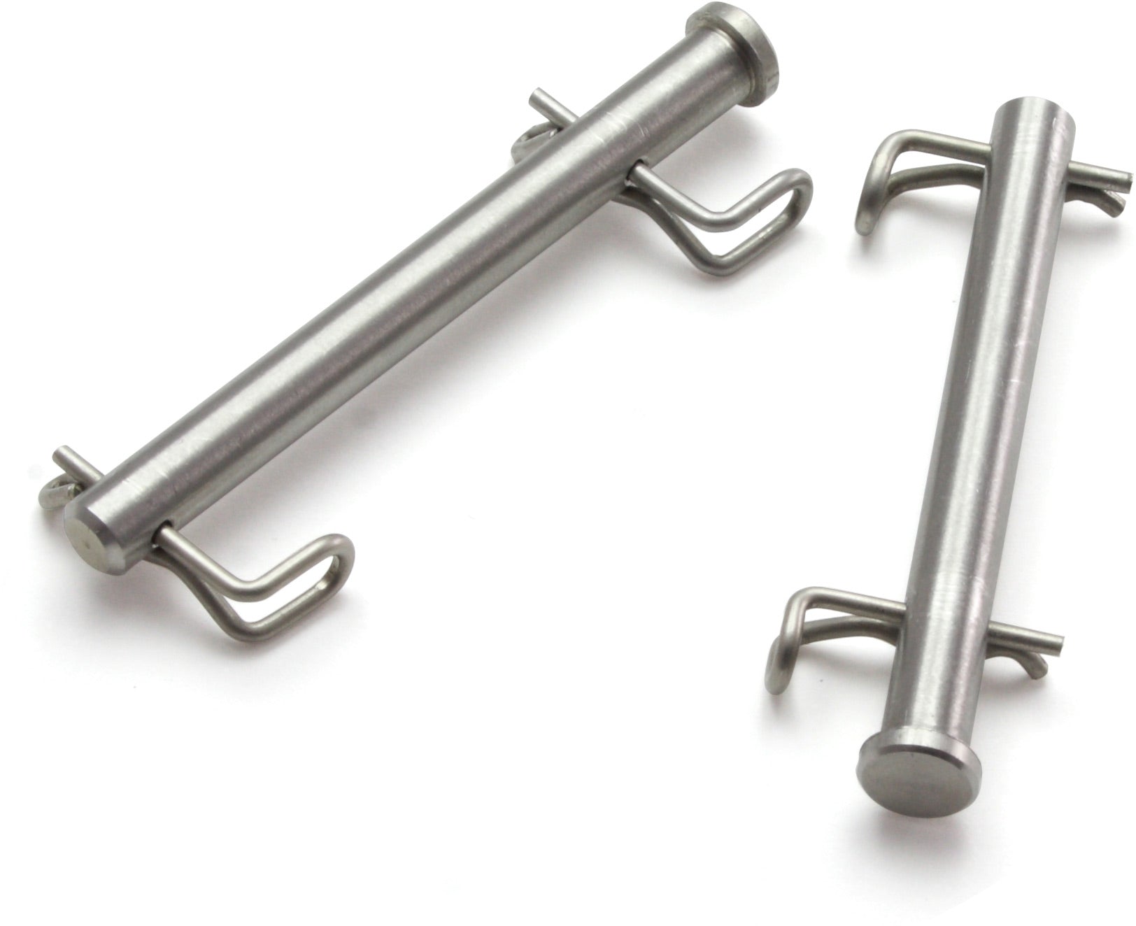 Stainless brake pin set for KTM, Husky, and Brembo motorcycles, 2 pieces, close-up view
