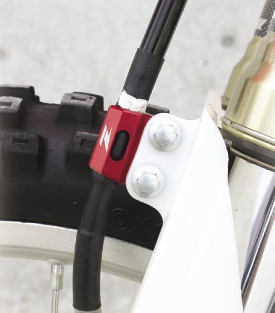 Red Front Brake Hose Holder for KX KXF RM RMZ models 2004-2022