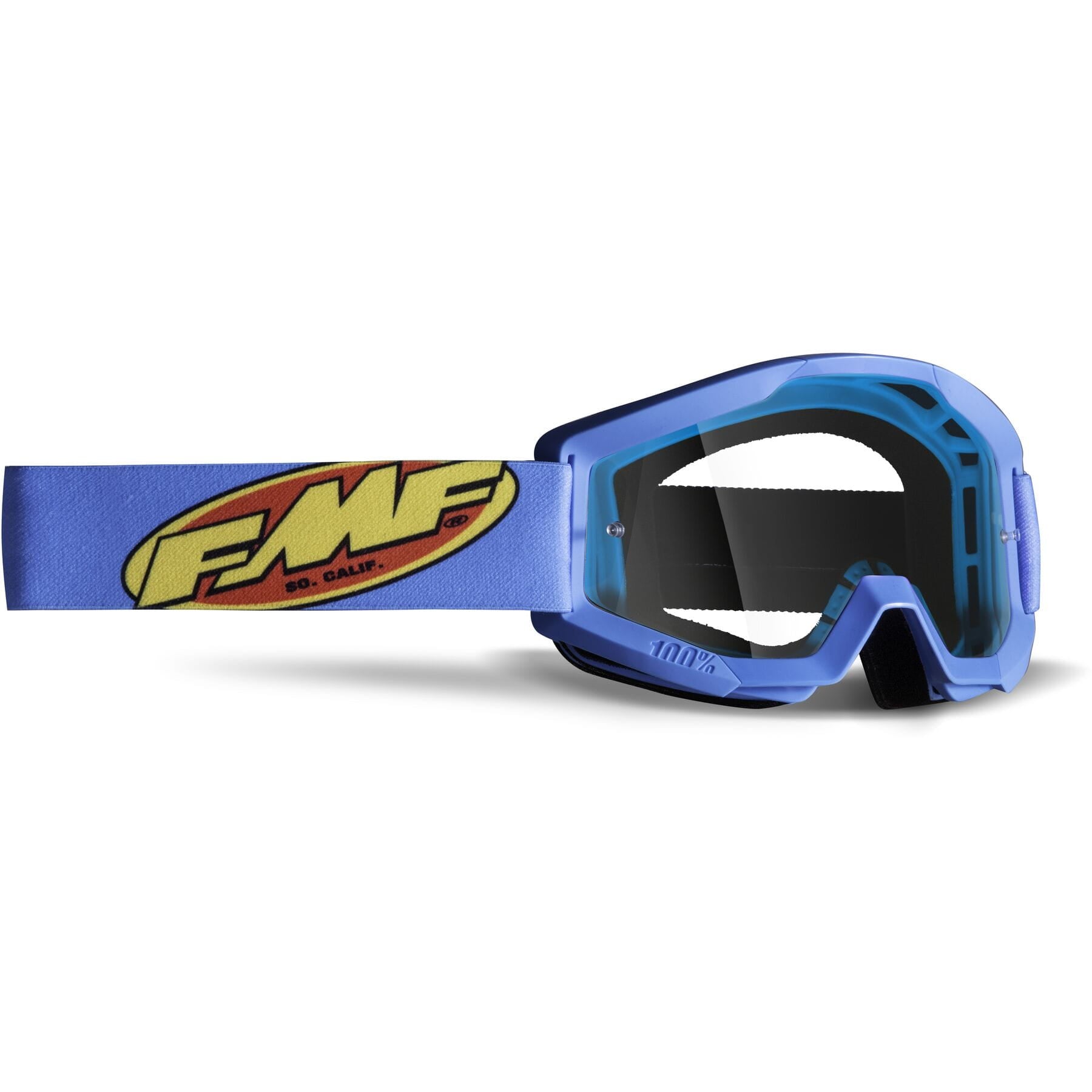 POWERCORE Goggle Core Cyan with Clear Lens on white background
