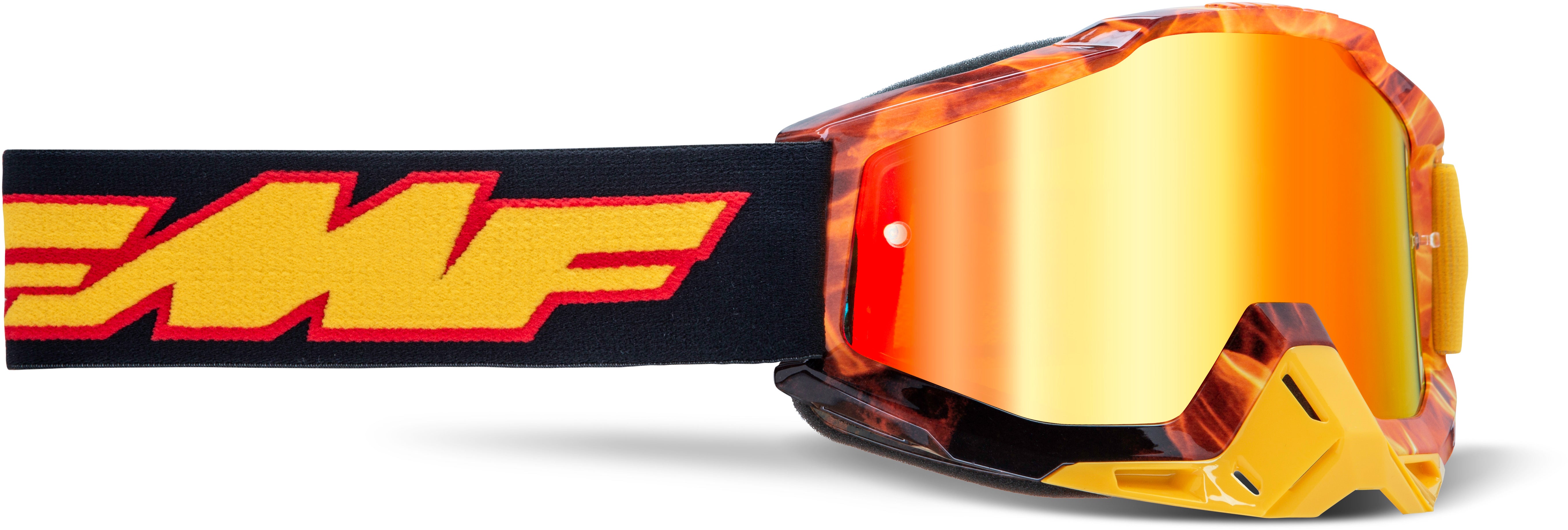 POWERBOMB Goggle Spark Mirror Red Lens on a white background