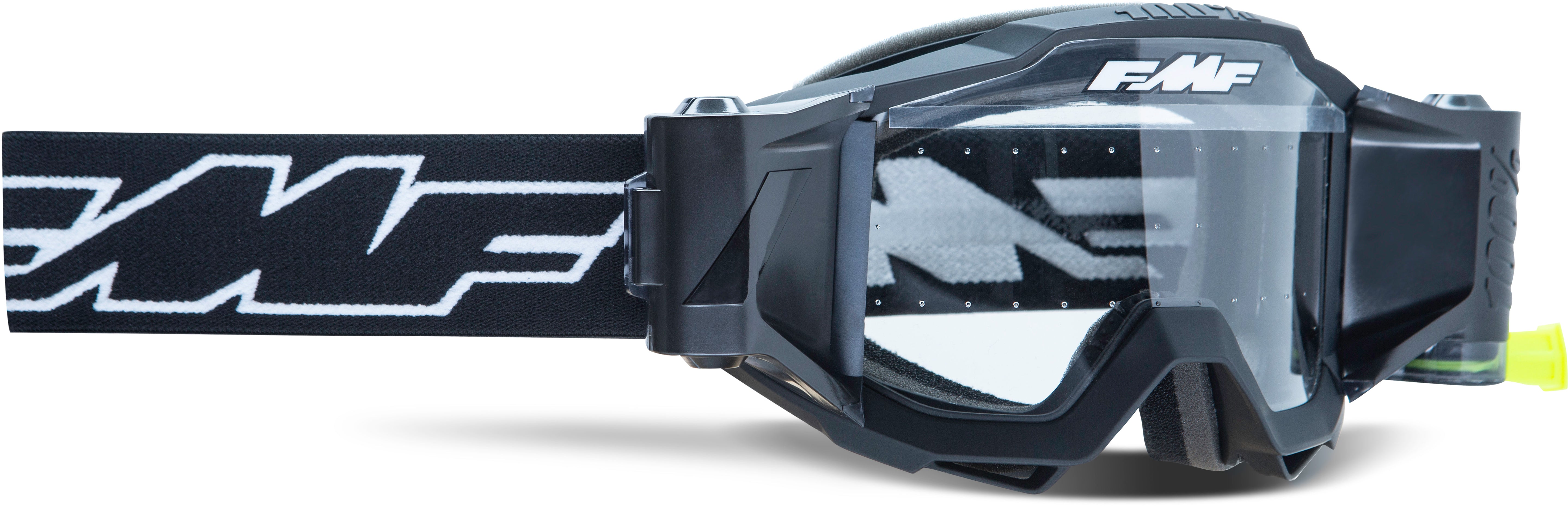 POWERBOMB Film System Goggle Rocket Black with a Clear Lens