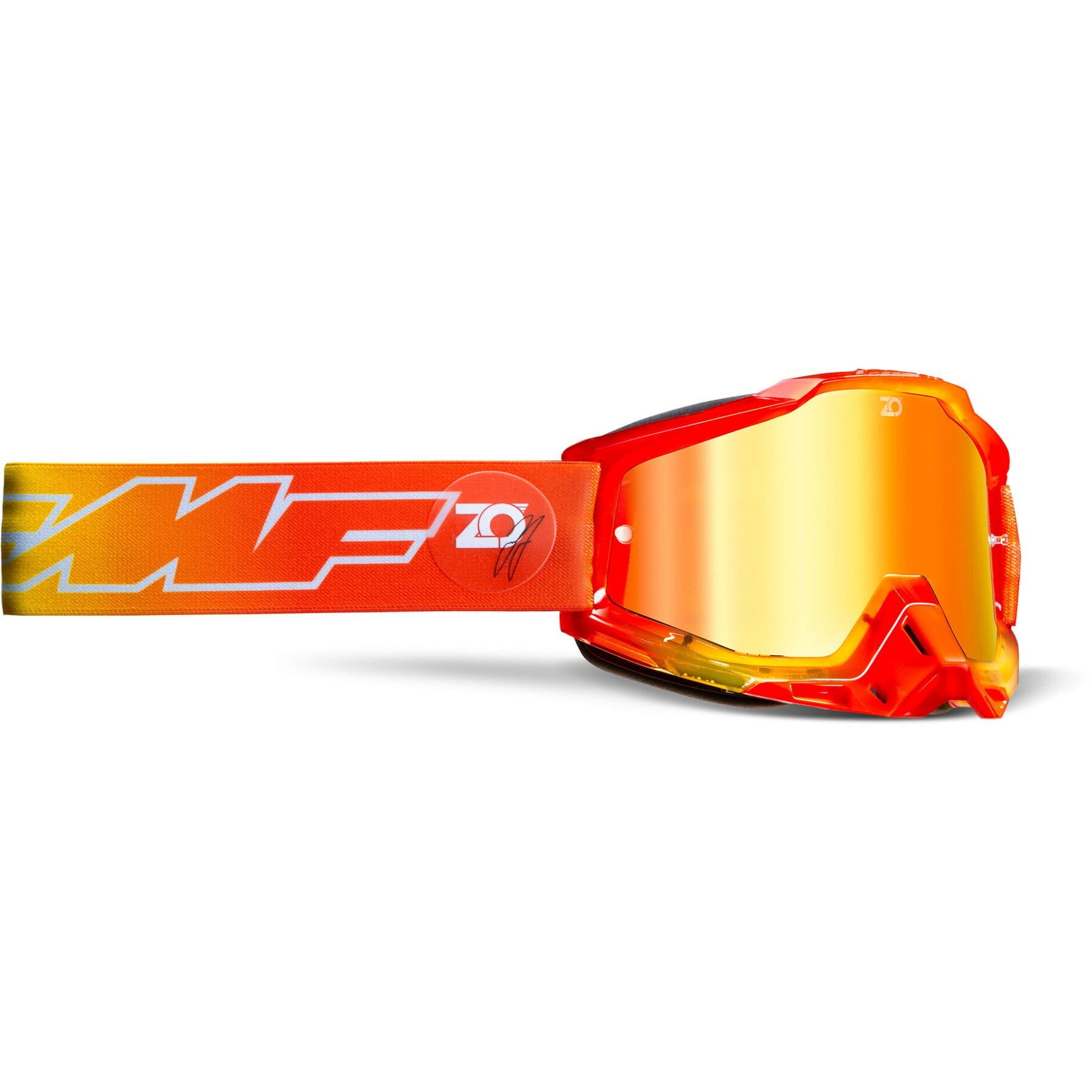 POWERBOMB Goggle Osborne with Mirror Red Lens on white background.