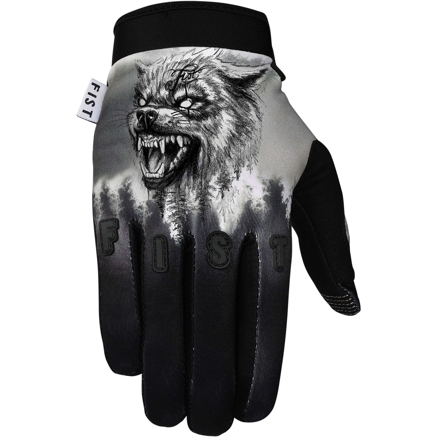 Wolf-themed winter gloves from the Chapter 20 Collection - Frosty Fingers design