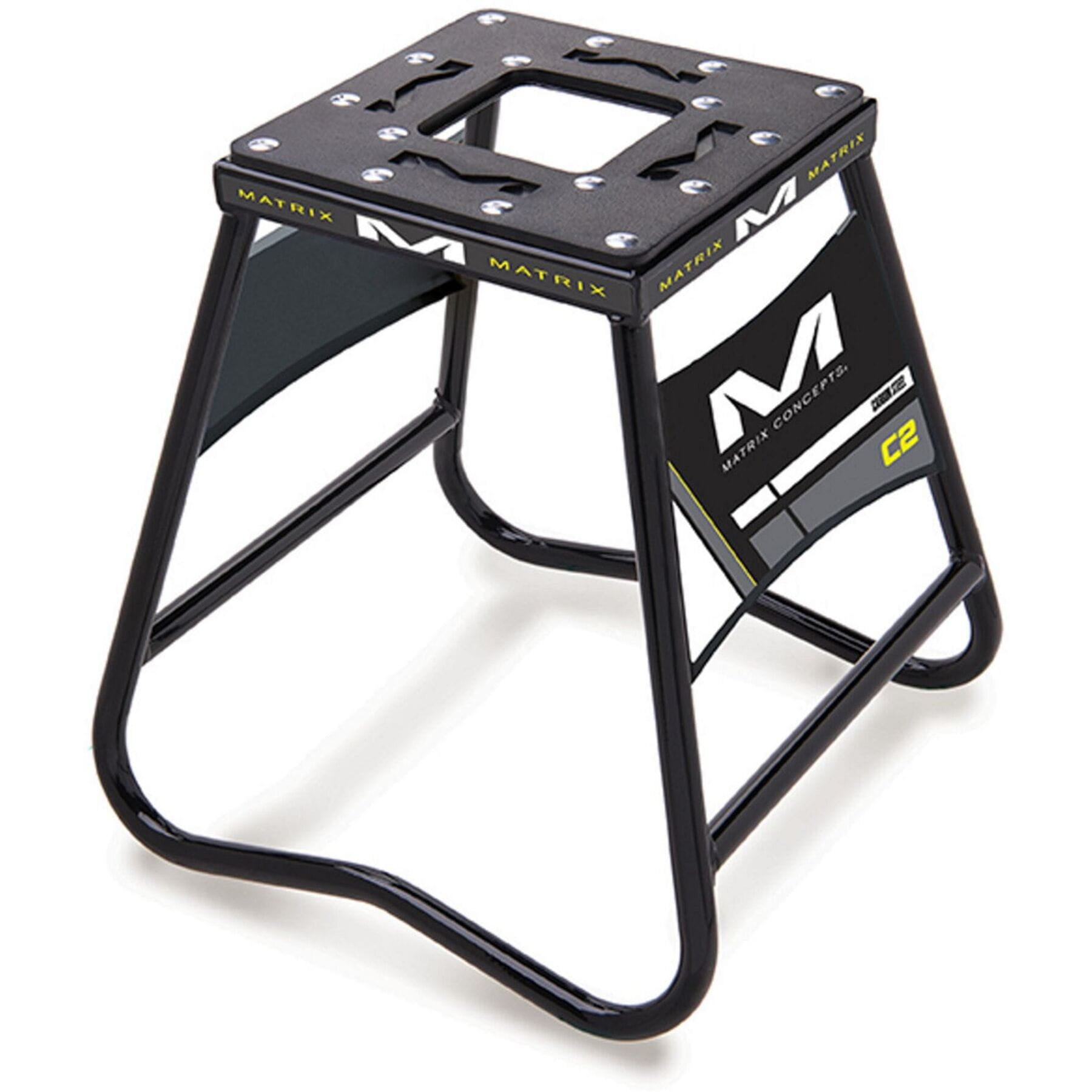 C1 Mini Steel Stand with sponsor board, featuring a sturdy design for events and displays.