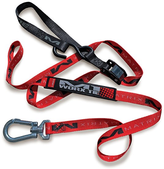 M1.0 Worx Tie Down Set in Red Color, Durable Straps for Secure Fastening