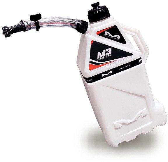 M3 Utility Can Black showing side and top view with durable handle and nozzle