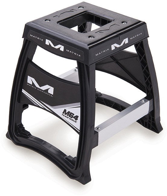 M64 Elite Stand in black color showcasing sleek and sturdy design for monitors and laptops