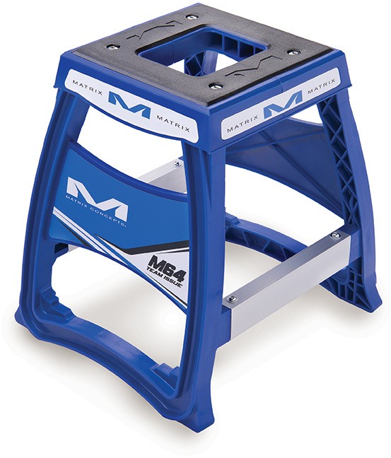 Blue M64 Elite Stand featuring a sturdy design for reliable support