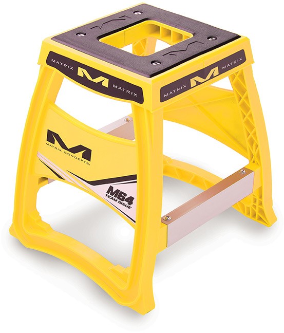 M64 Elite Stand in Yellow for Motorbikes, Sturdy and Bright Design