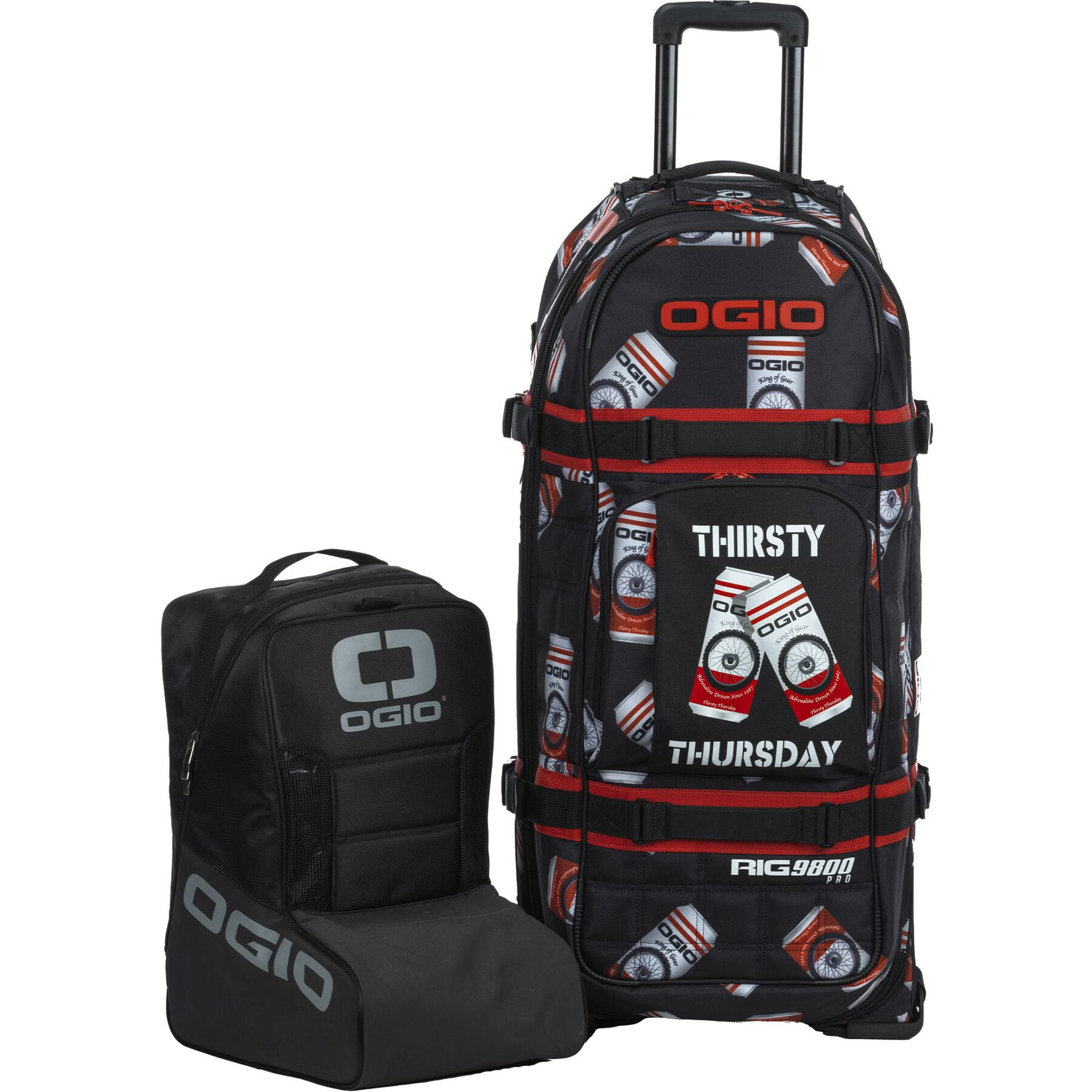 Rig 9800 PRO Thirsty Thursday hydration backpack in action, featuring spacious compartments and durable design.