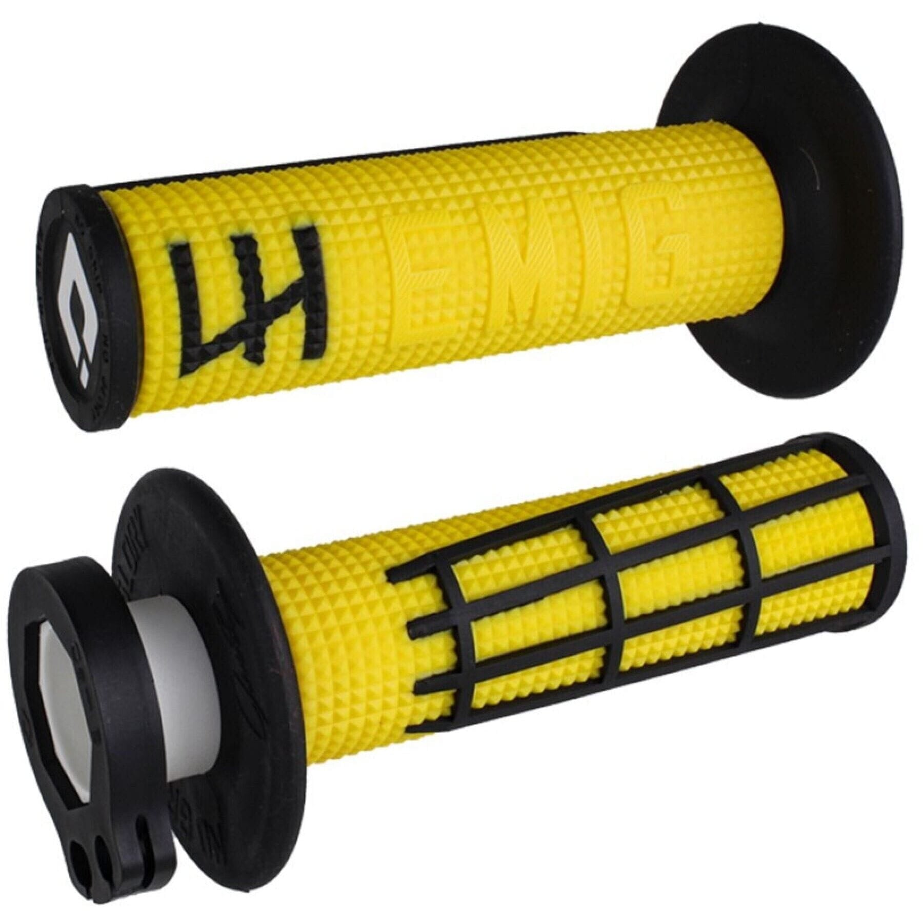EMIG 2.0 Lock On Grip in Yellow and Black for Motorcycles