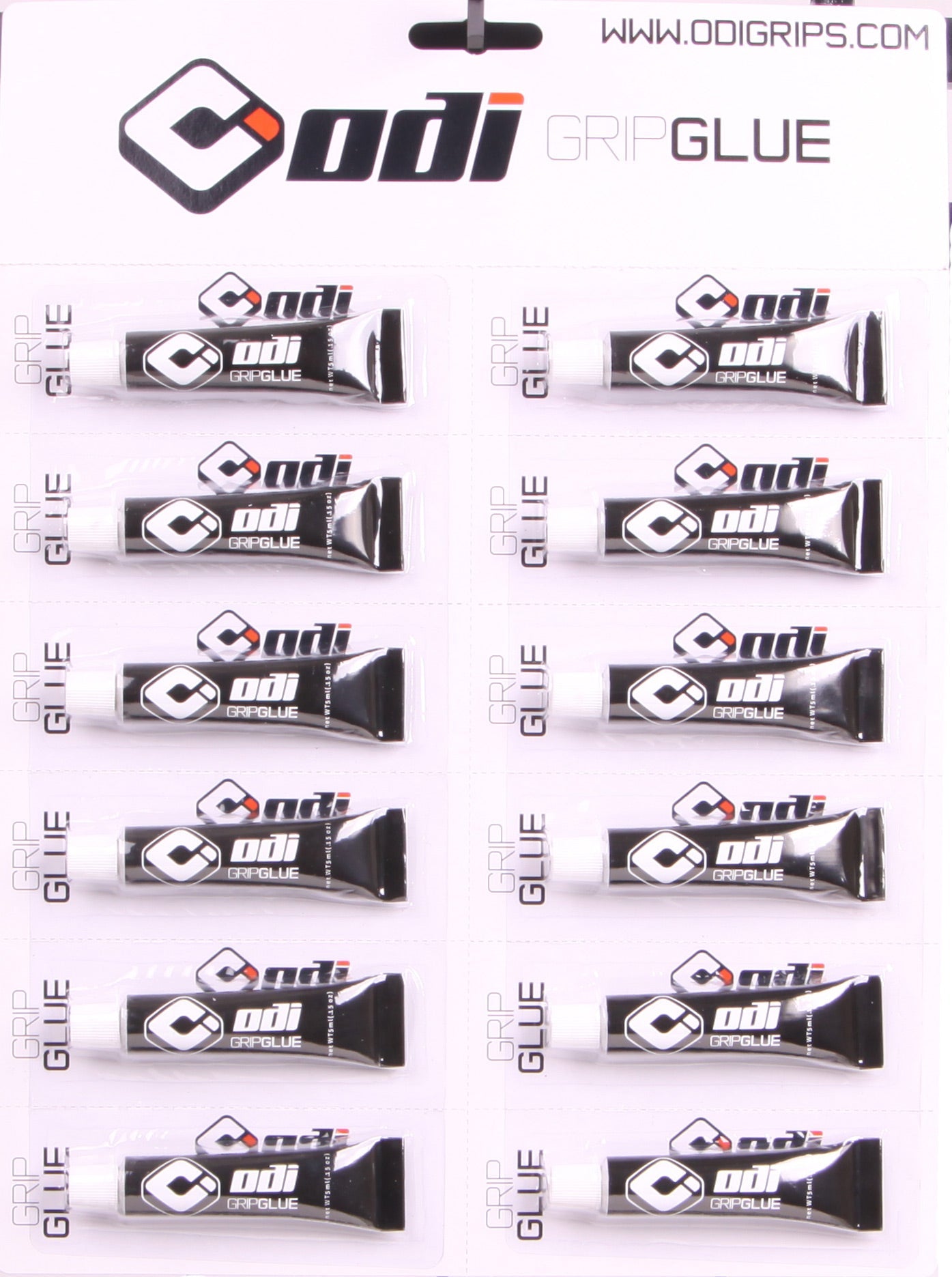 Grip Glue Card of 12, featuring strong adhesive tubes for various crafting and repair projects.