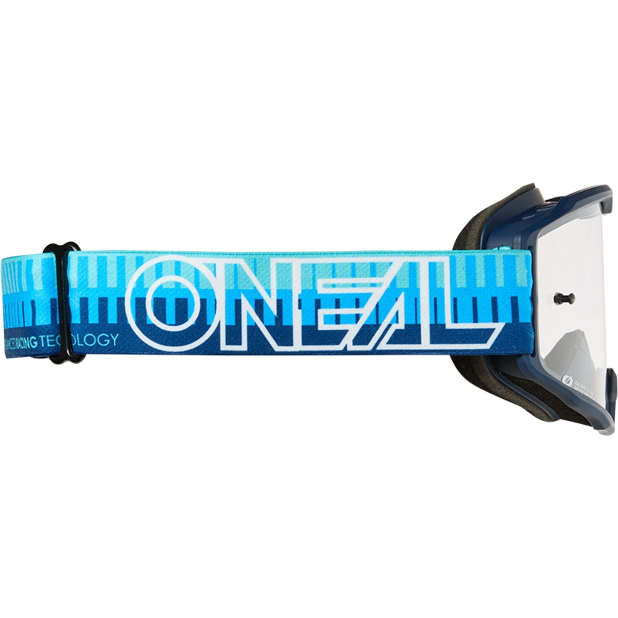 B-10 Goggle STRIPED - Blue/Blue - Clear