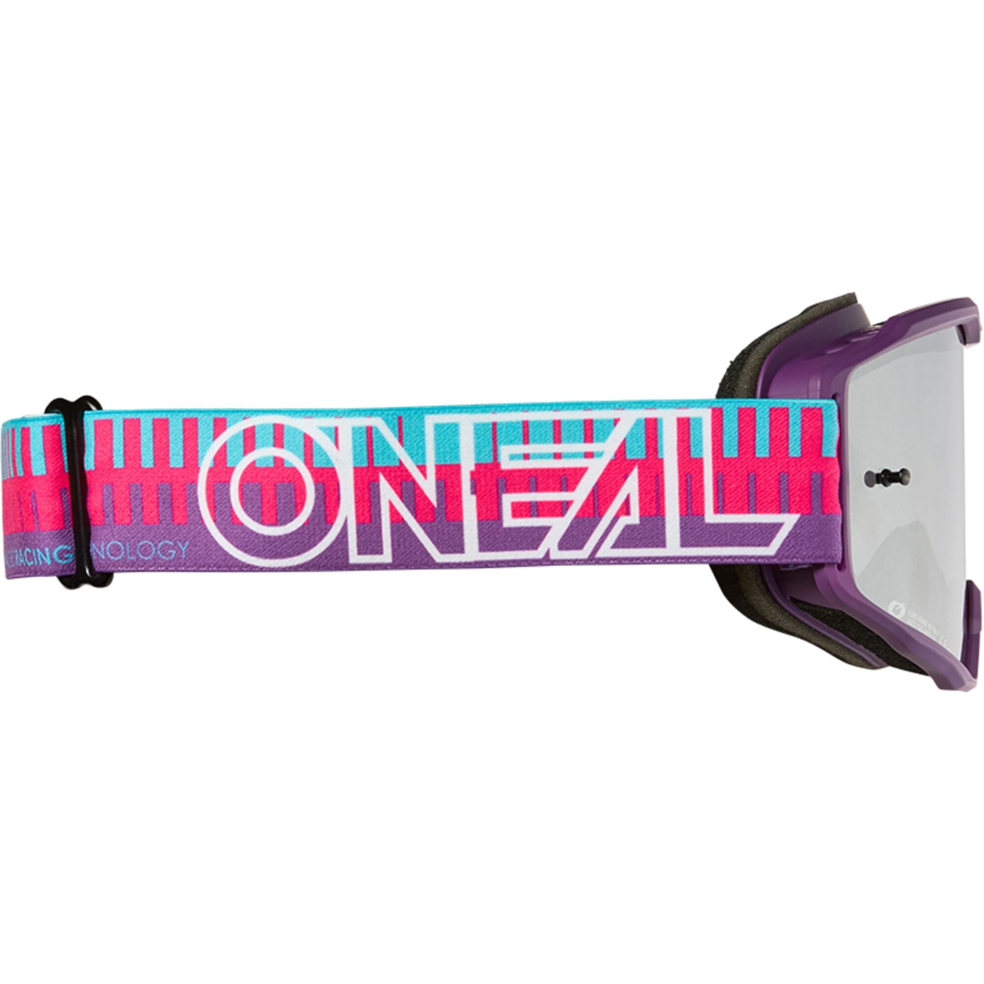 B-10 Goggle STRIPED Pink/Purple - Clear