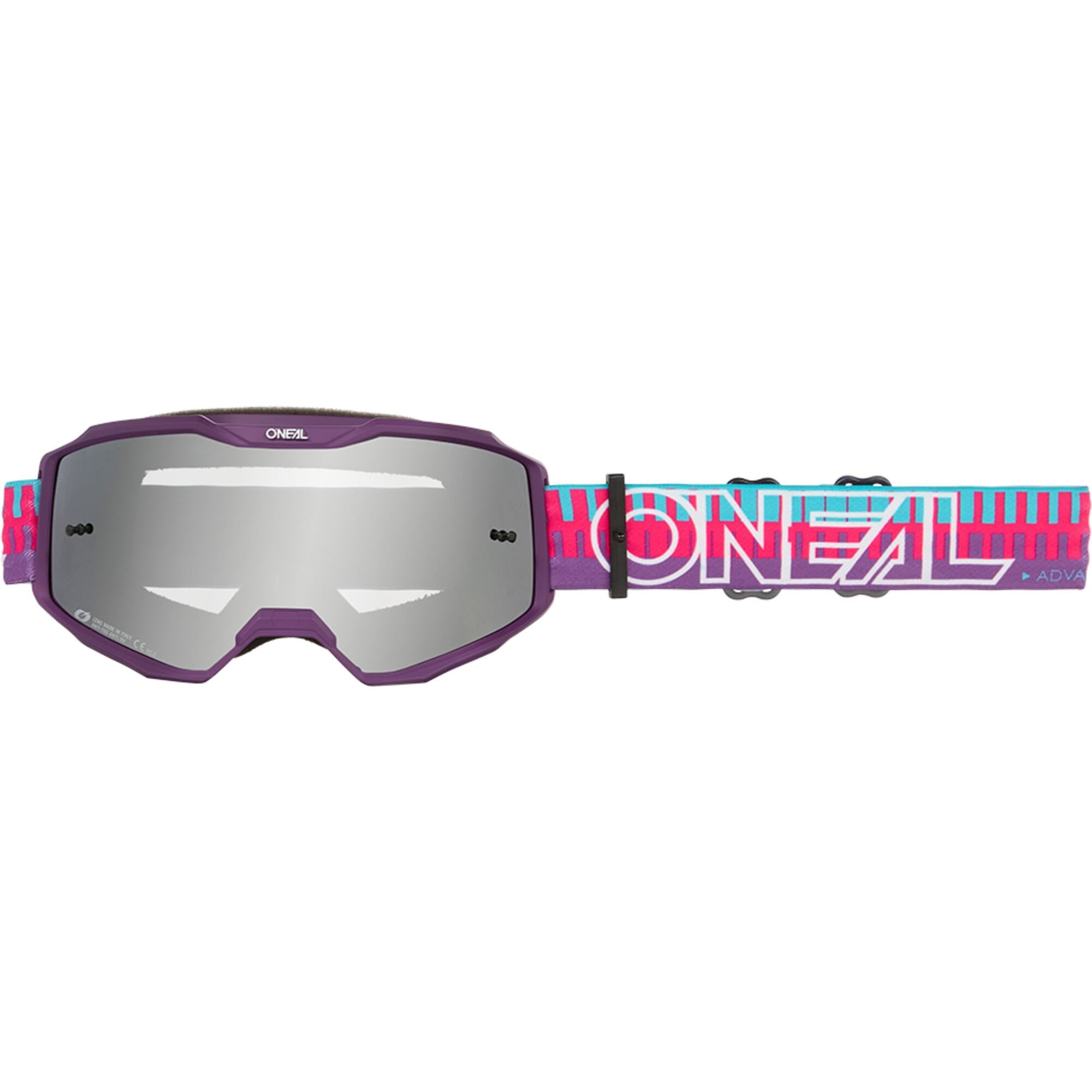 B-10 Goggle STRIPED Pink/Purple - Clear