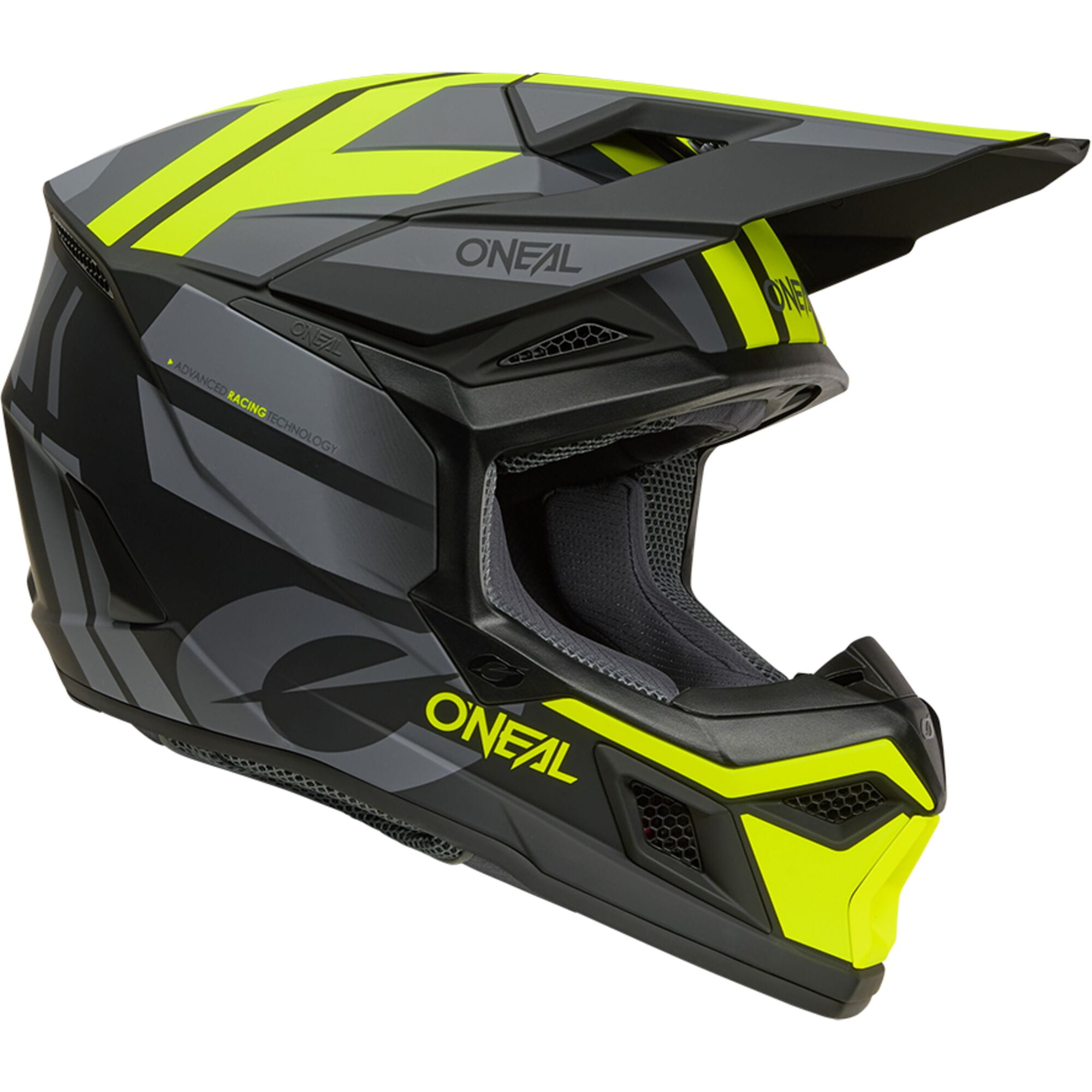 3SRS Helmet RIDE - Black/Gray/Neon Yellow