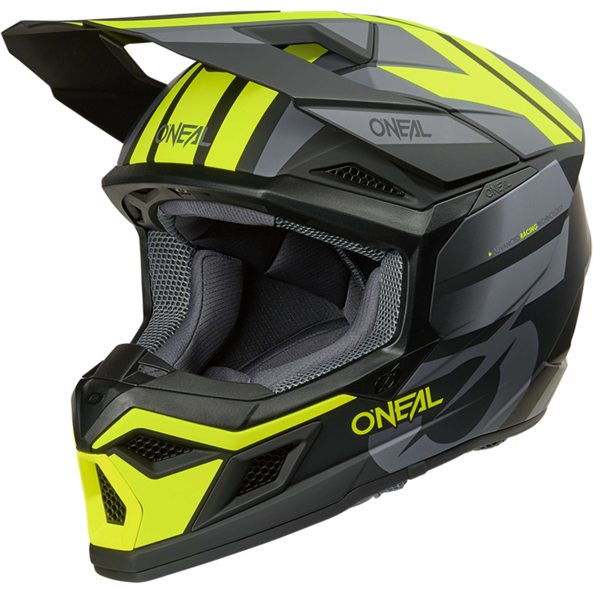 3SRS Helmet RIDE - Black/Gray/Neon Yellow