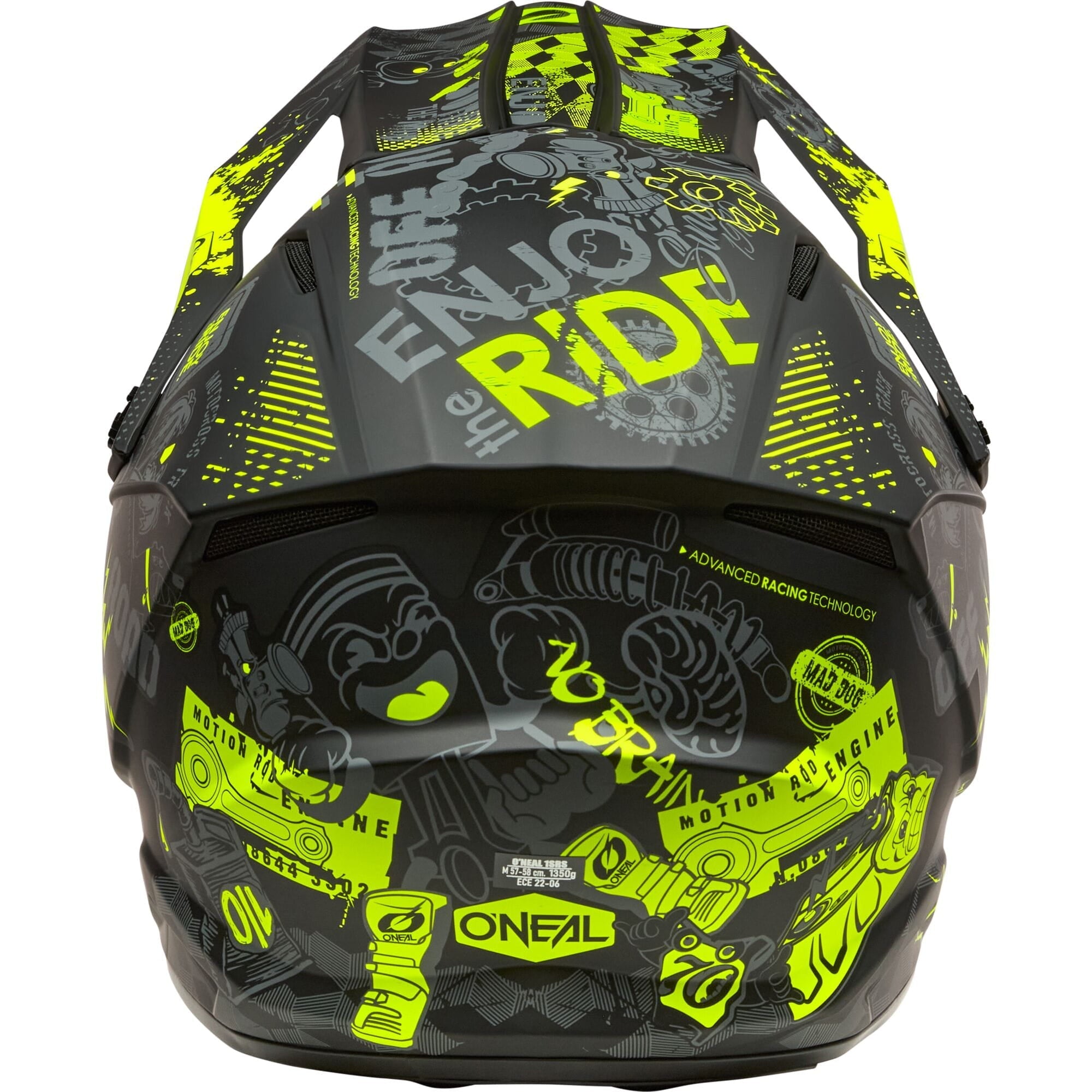 1SRS Youth Helmet VIBRANT - Black/Neon Yellow