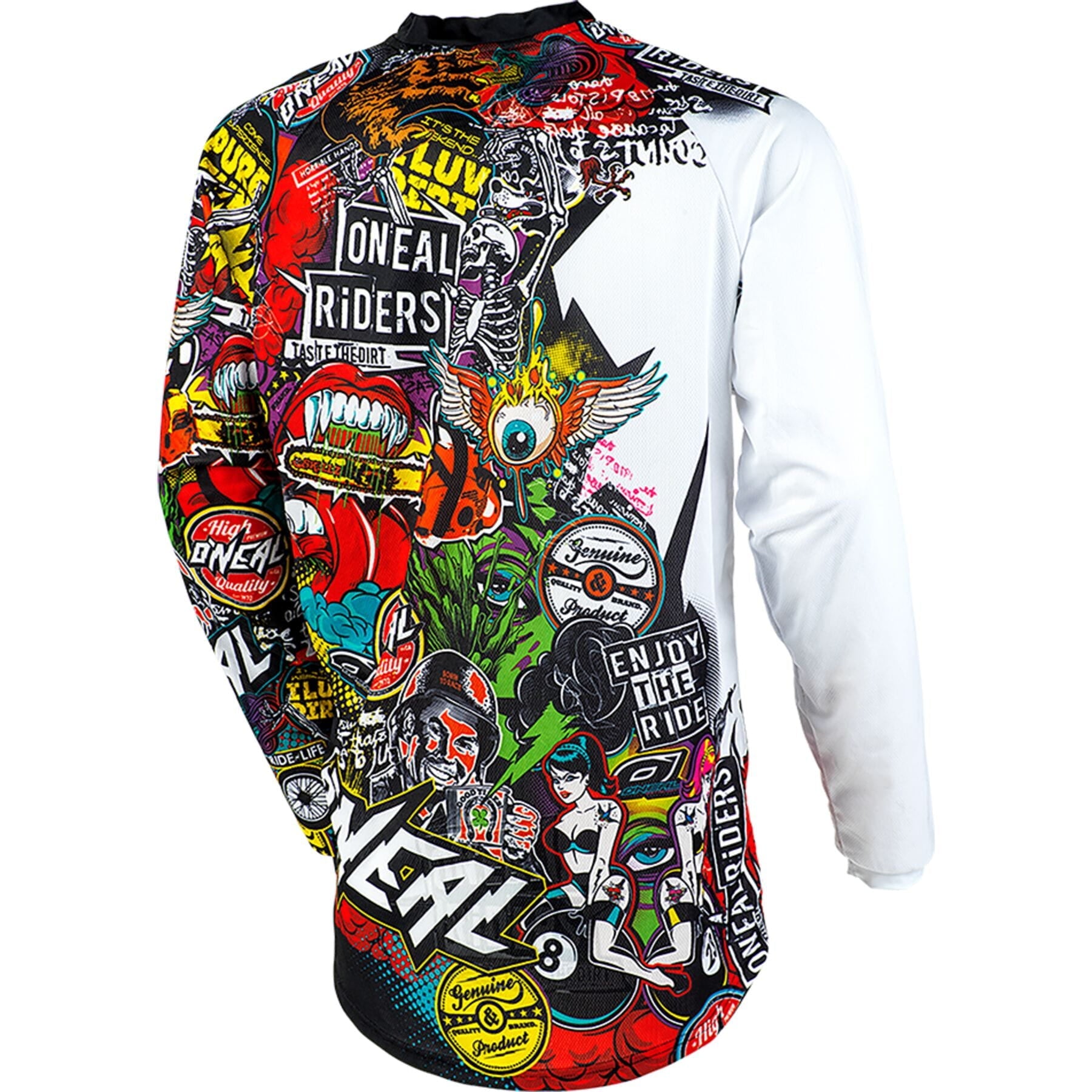 MAYHEM Jersey CRANK in black and multi colors, size Large, displayed on a white background.