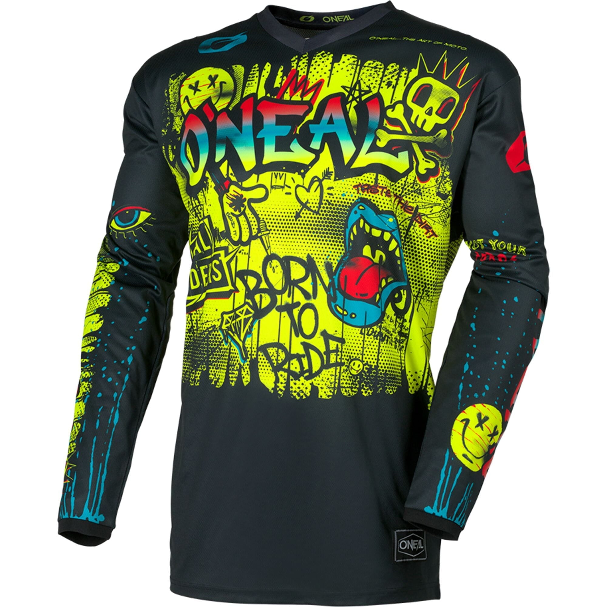 ELEMENT Youth Jersey RANCID - Black/Neon Yellow