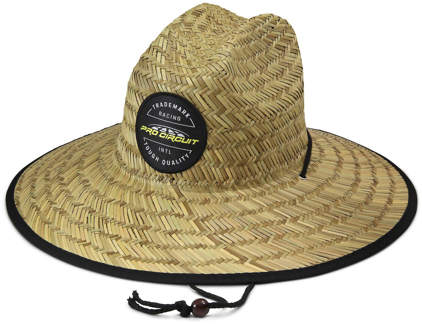 Straw Hat with wide brim and ribbon detail