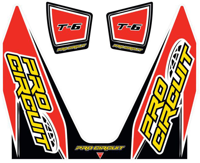 Replacement T-6 wrap and end cap decal in a one-size design, showcasing vibrant colors and durable material.
